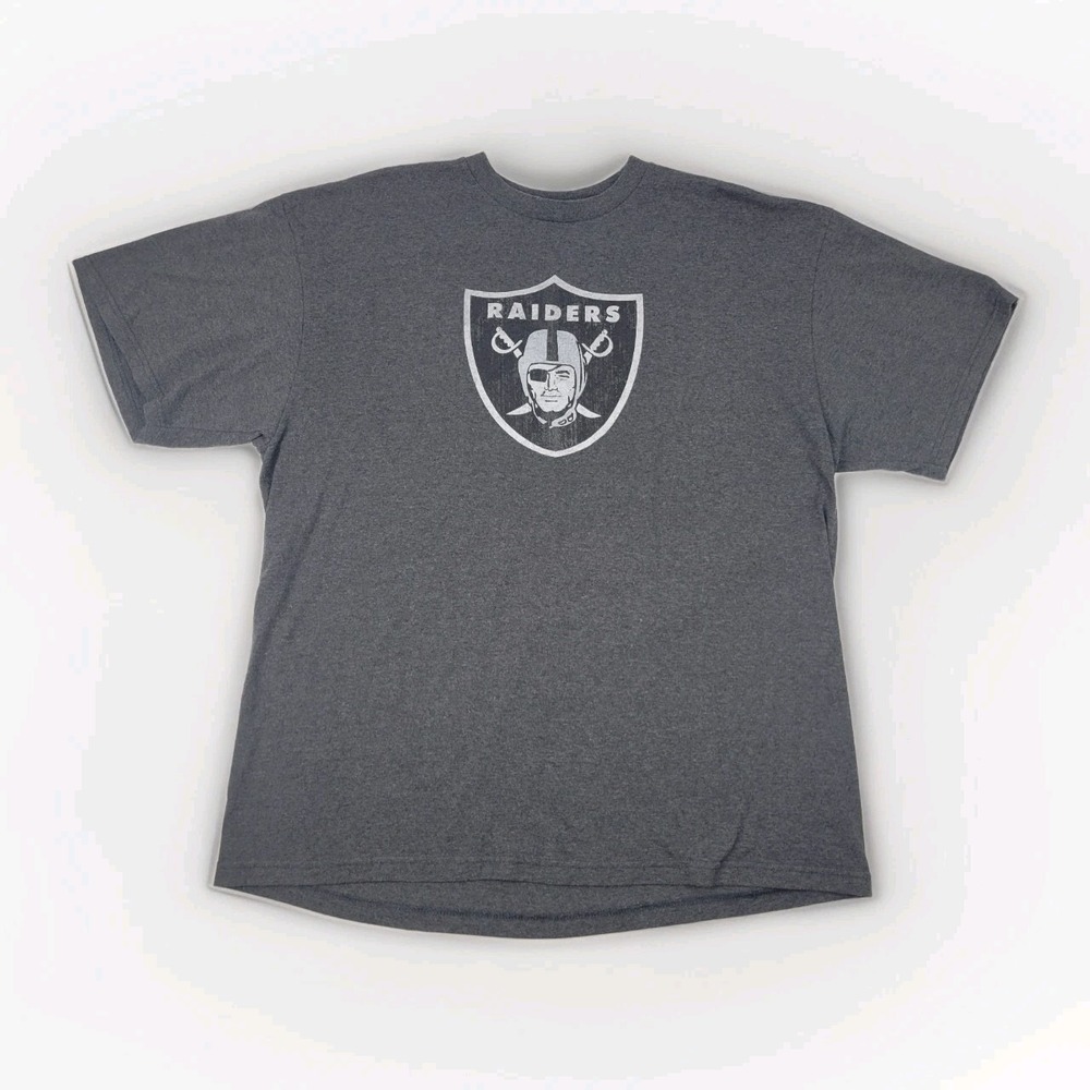 Oakland Raiders Shirt Men's XL Gray NFL Team Apparel Las Vegas